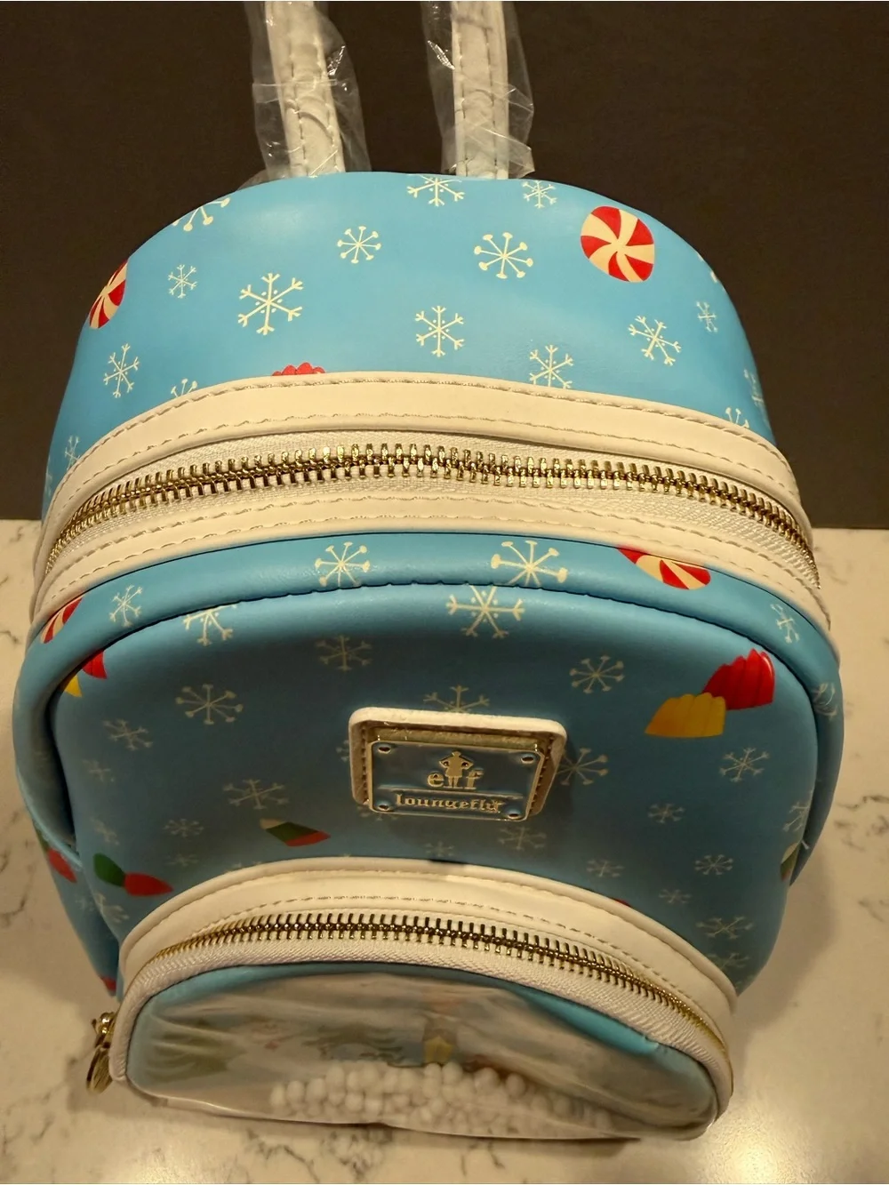 Loungefly Light Blue Elf Mini Backpack and Zip Wallet Set